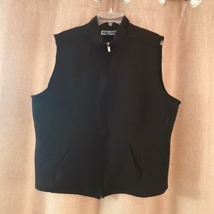 Quilted black vest
